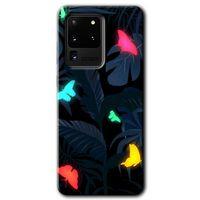 Galaxy S20 Ultra Kılıf HD Desen Baskılı Arka Kapak - Lighter Butterfly + Kırılmaz Cam