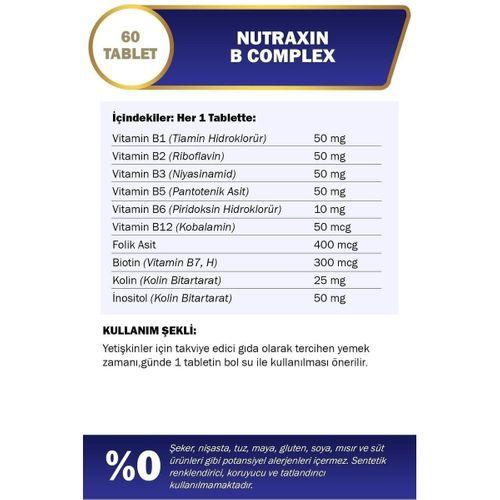 Nutraxin B Complex Vitamin 60 Kapsül