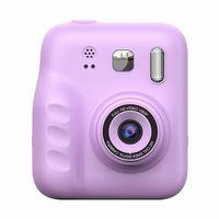 Dijital Fotoğraf Çıkaran Video Kaydedici Taşınabilir Anında Baskı Çıkaran Çocuk Kamerası Mor