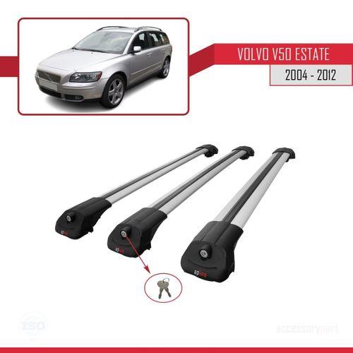 Volvo V50 Estate 2004-2012 Arası ile uyumlu ACE-1 Ara Atkı Tavan Barı GRİ 3 ADET BAR