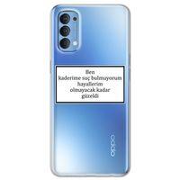 Oppo Reno 4 Kılıf HD Yazı Baskılı Silikon Arka Kapak - Yazı 5