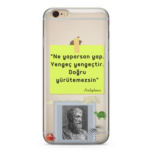 Apple iPhone 6 6s Kılıf Caps Aristophanes Arka Kapak Koruma Desenli Full Koruyucu