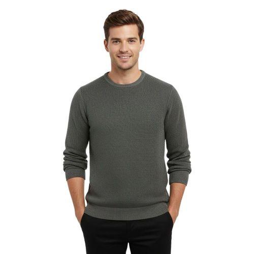 Erkek Sıfır Yaka Kazak Petek Örgü Klasik Kalıp 5214C BGL-ST05022