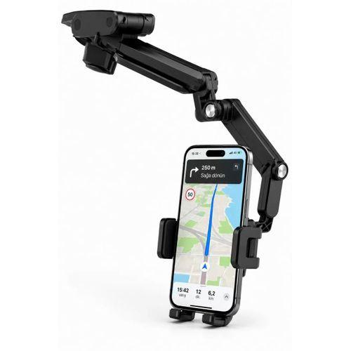 Dikiz Aynasına Monte Telefon Tutucu Katlanabilir Ayarlanabilir Araç İçi Telefon Standı