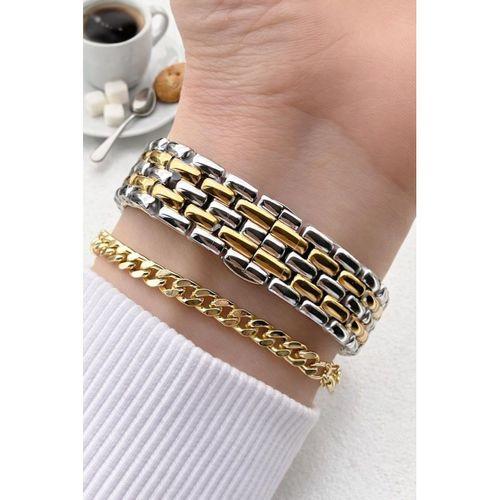 Daniel Klein 2 Yıl Garantili Çelik Kordon 30 Mt Suya Dayanıklı Kadın Kol Saati+Bileklik DKK.2.10150-4