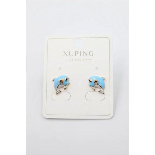 Yunus Balığı Küpe - Altın