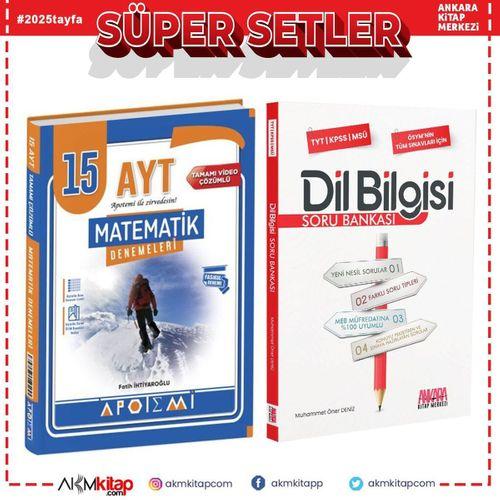 Apotemi AYT Matematik Deneme ve AKM Dil Bilgisi Soru Bankası Seti 2 Kitap