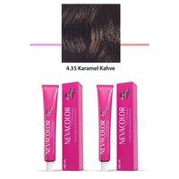 2 li Set Premium 4.35 Karamel Kahve - Kalıcı Krem Saç Boyası 2 X 50 g Tüp