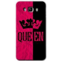 MRCİLETİSİM MRCİLETİSİM Samsung Galaxy J7 2016 Kılıf HD Desen Baskılı Arka Kapak + Temperli Cam - Queen