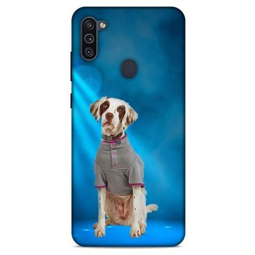 Samsung Galaxy M11 Kılıf Köpek Kıyafetleri (40) Fit Silikon Kılıf Dalmaçyalı Tşirt