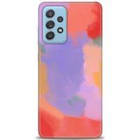 Samsung Galaxy A52s 5G Kılıf HD Baskılı Kılıf - Kırmızı + Tam Ekran Koruyucu