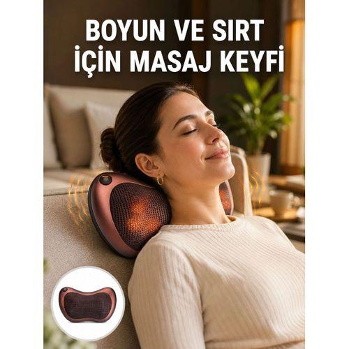 Isıtma Özellikli Derin Yoğurma Masaj Yastığı Priz & Çakmak Girişli Yeni Nesil