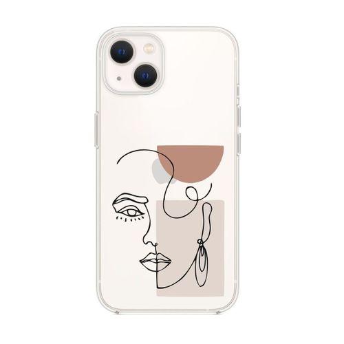 iPhone 13 Mini Women Art Desenli Premium Silikonlu Şeffaf Telefon Kılıfı