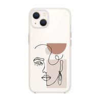 iPhone 13 Mini Women Art Desenli Premium Silikonlu Şeffaf Telefon Kılıfı