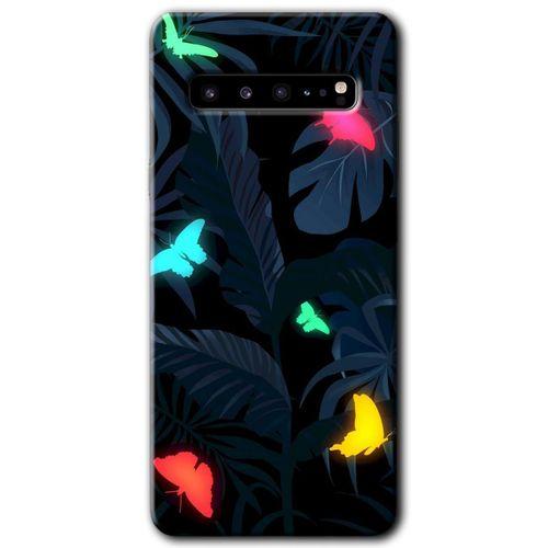MRCİLETİSİM MRCİLETİSİM Samsung Galaxy S10 Plus Kılıf HD Desen Baskılı Arka Kapak + Temperli Cam - Lighter Butterfly