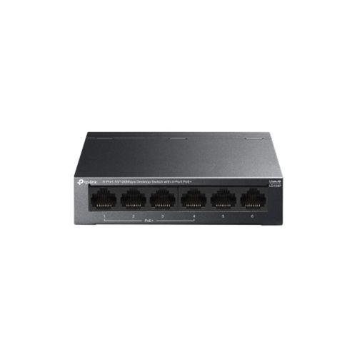 TP-LINK LS106P, Green Tech, 6 Port, MeggaBit, 4 Port PoE+ 65W, Metal Kasa, Yönetilemez, Masaüstü Switch