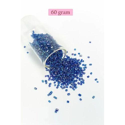 Kesme Cam Boncuk 2mm - 60 Gram - Koyu Mavi - BNC392