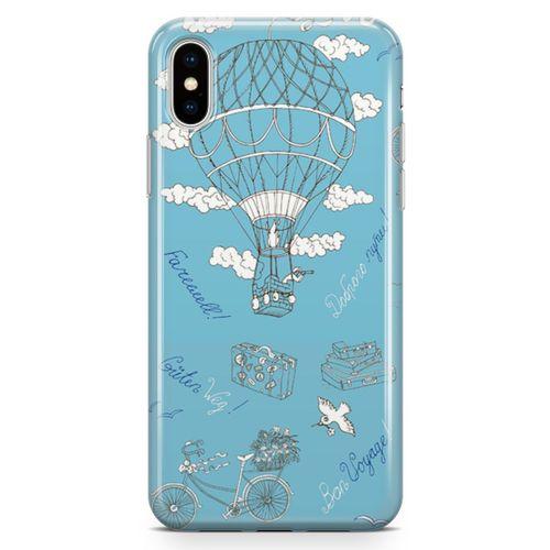 Apple iPhone XS Kılıf Vintage Seyahat Arka Kapak Koruma Desenli Full Koruyucu