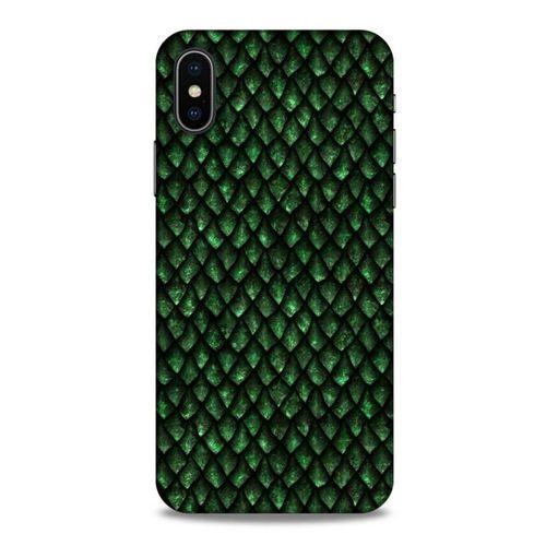 Apple Iphone X Kılıf Dragons (5) Koruma Kabı Ejderha Koyu Yeşil Pul