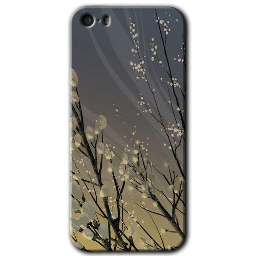 iPhone 5 Kılıf HD Desen Baskılı Arka Kapak - Branches Flowers