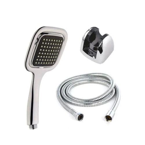 Siyah Duş Seti El Duşu Başlığı Spiral Hortum Dayanıklı Banyo Duş Aksesuarı