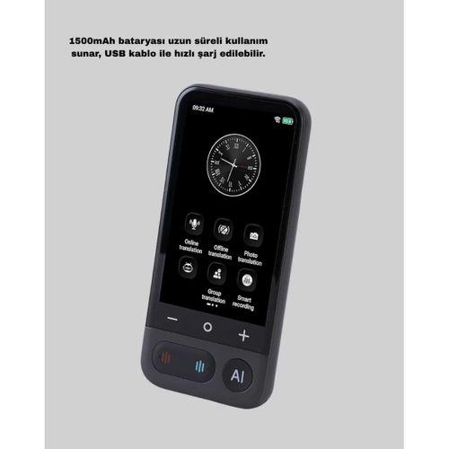Taşınabilir Akıllı Sesli Çeviri Cihazı – 139 Dil Desteği, Dokunmatik Ekran