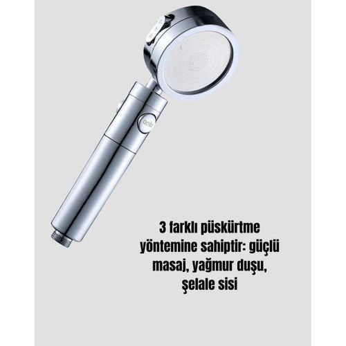 Kolay Montajlı 3 Modlu Yüksek Basınç Duş Başlığı