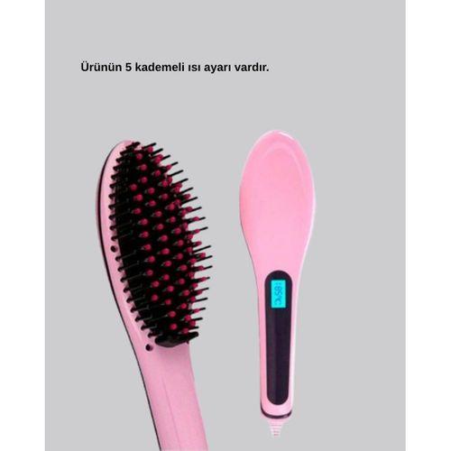 Dijital Ekranlı Seramik Saç Düzleştirici Tarak – 5 Kademeli Isı Ayarı, İyon Kontrollü