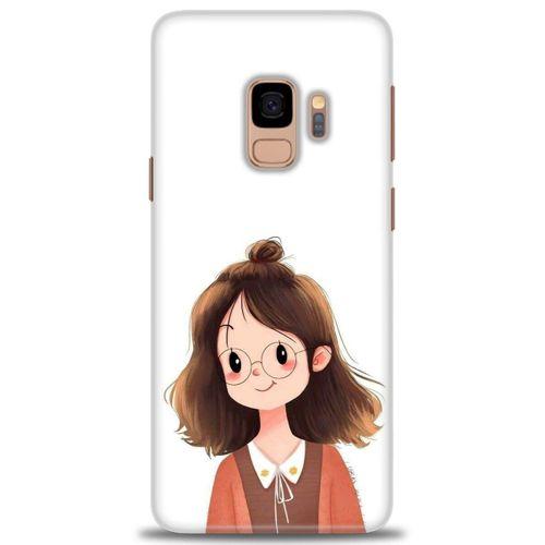 Samsung Galaxy S9 Kılıf HD Baskılı Kılıf - Tatlı Kız + Tam Ekran Koruyucu