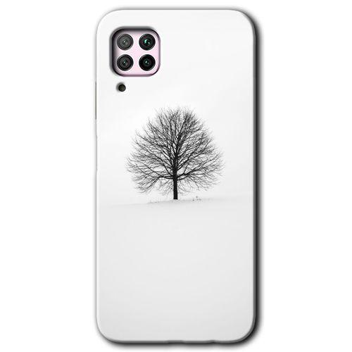 Huawei P40 Lite HD Baskılı Kılıf + 9D Tam Ekran Koruyucu - Alone Tree