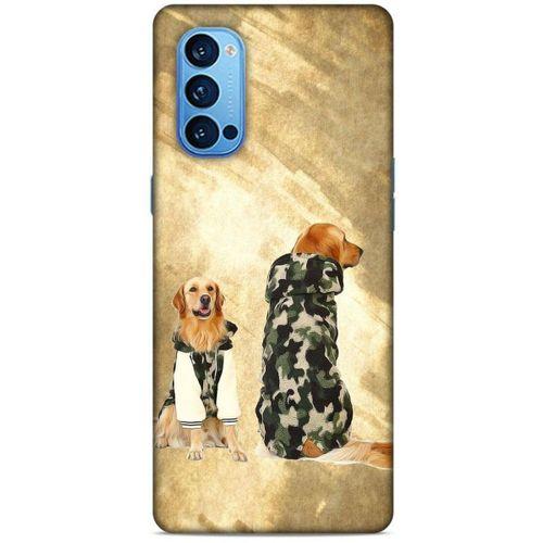 Oppo Reno 4 Pro Kılıf Köpek Kıyafetleri (32) Soft Silikon Kılıf Golden Kapişonlu Polar