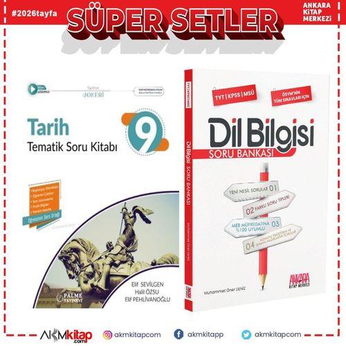 Palme 9.Sınıf Tarih ve AKM Dil Bilgisi Soru Bankası Seti 2 Kitap