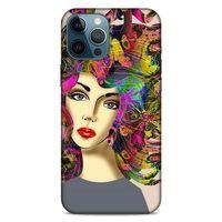 Lopard Apple iPhone 12 Pro Max Uyumlu Kılıf Sürreal Yüzler ♀ (40) Fit Silikon Kılıf Desenli