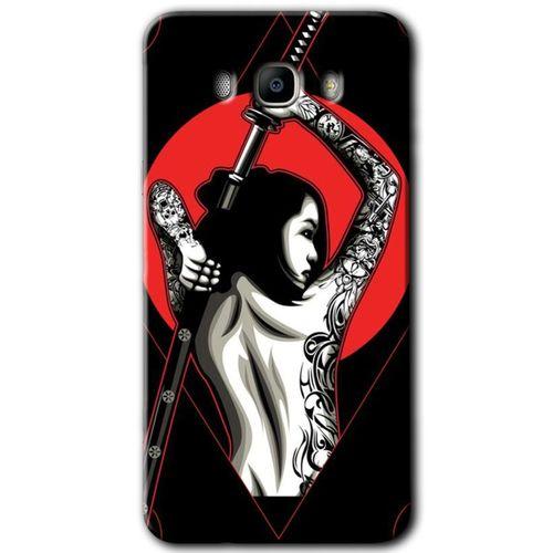Galaxy J7 2016 Kılıf HD Desen Baskılı Arka Kapak - Samurai Girl