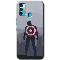 Tecno Spark 7T Kılıf HD Desen Baskılı Arka Kapak - Captain Avenger + Kırılmaz Cam