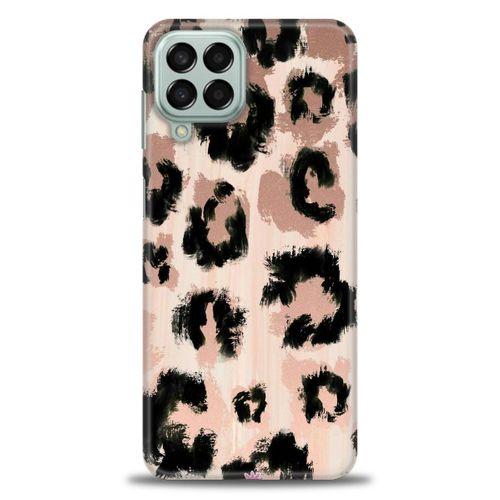 Samsung Galaxy M33 Kılıf HD Baskılı Kılıf - Leopar + Tam Ekran Koruyucu