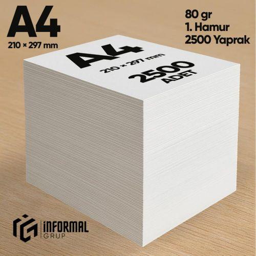 İnformal Fotokopi Kağıdı Premium Kalite A4 70 gr 2500 Yaprak 1 Hamur