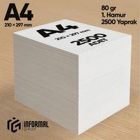 İnformal Fotokopi Kağıdı Premium Kalite A4 70 gr 2500 Yaprak 1 Hamur