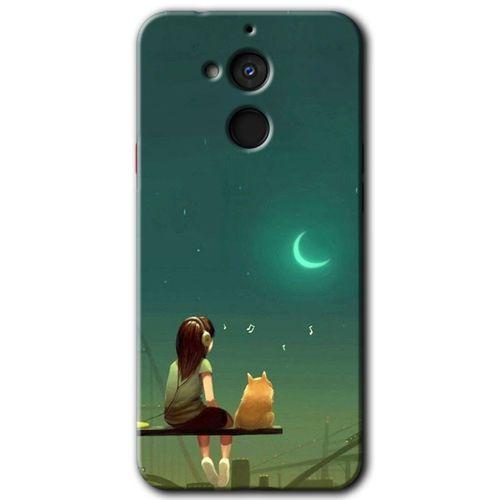 Potkal Hediye Fabrikası General Mobile GM 8 Kılıf HD Desen Baskılı Arka Kapak - Kedili Kız