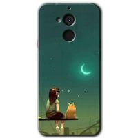 Potkal Hediye Fabrikası General Mobile GM 8 Kılıf HD Desen Baskılı Arka Kapak - Kedili Kız