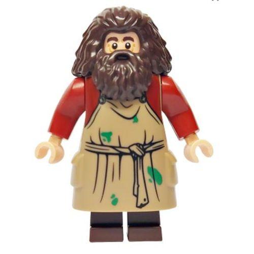 Lego Minifigür Rubeus Hagrid with Dog, Baby Dragon and Pink Umbrella hp474