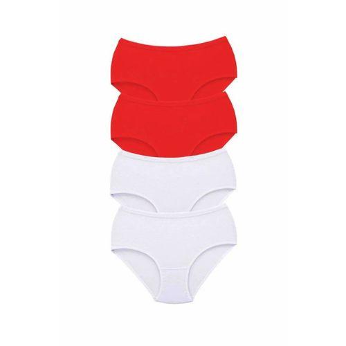 4 Adet Tutku Kadın Yüksek Bel Bato Kalın Lastik Külot S7