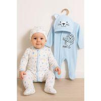 Mini Jungle Aslan Desenli Erkek Bebek 4'lü Tulum Seti