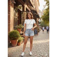 Kadın Bisiklet Yaka Düz Renk Kaşkorse Bluz