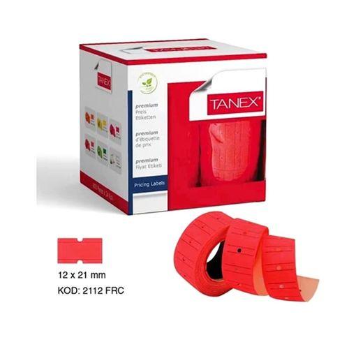 Tanex Fiyatlandırma Etiketi Kırmızı - 3 Adet