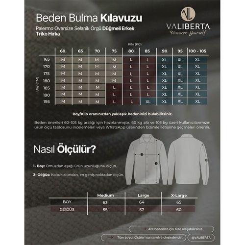 Palermo Oversize Selanik Örgü Düğmeli Erkek Triko Hırka - Ekru