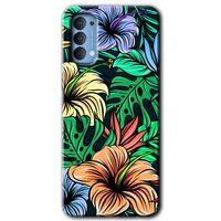 OPPO Oppo Reno 4 Kılıf HD Desen Baskılı Arka Kapak + Temperli Cam - Hibiscus Flowers