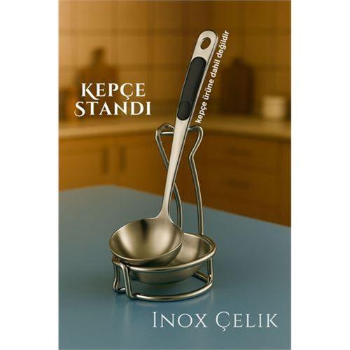 Zhltools Inox Kepçe Standı - Kaşık Kepçe Standı- Profesyonel Şef Tasarımı