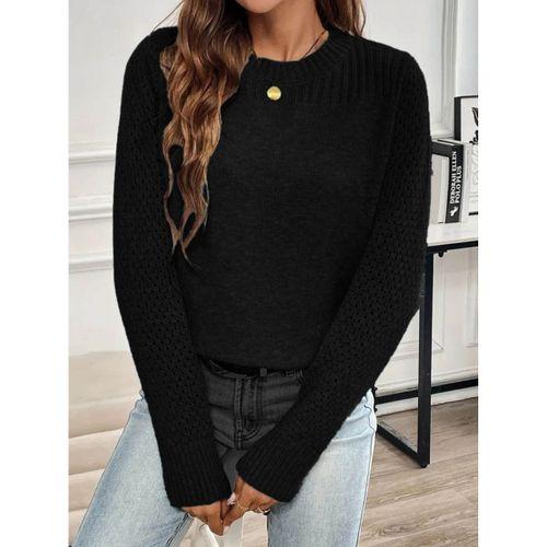 Kadın Uzun Kollu Bisiklet Yaka Triko Bluz