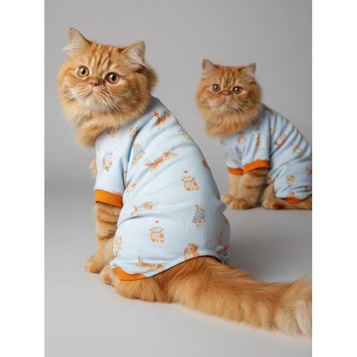 Meow Cozy Pamuklu Kedi Tulum Pijama